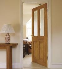 4 panel two light glazed frosted